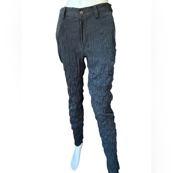 Issey Miyake Pants - Vintage 90’s Issey Miyake black crinkle trousers Size Small